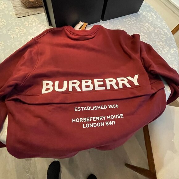 Burberry Acklow Men's Print Red Jersey Sweatshirt, all sizes, 100% Cotton - Picture 9 of 16